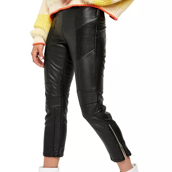 Free People Kaelin Moto Skinny Jeans Sz 4 - Picture 1 of 10